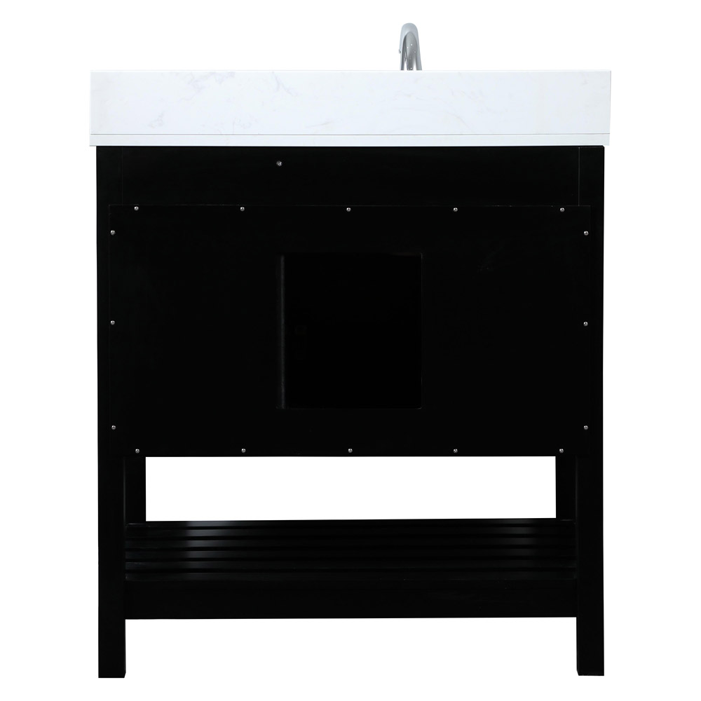 Elegant Bathroom Vanity - Black (VF16432BK-BS)