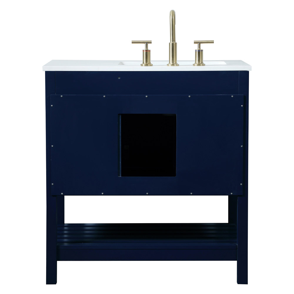 Elegant Bathroom Vanity - Blue (VF16432BL)