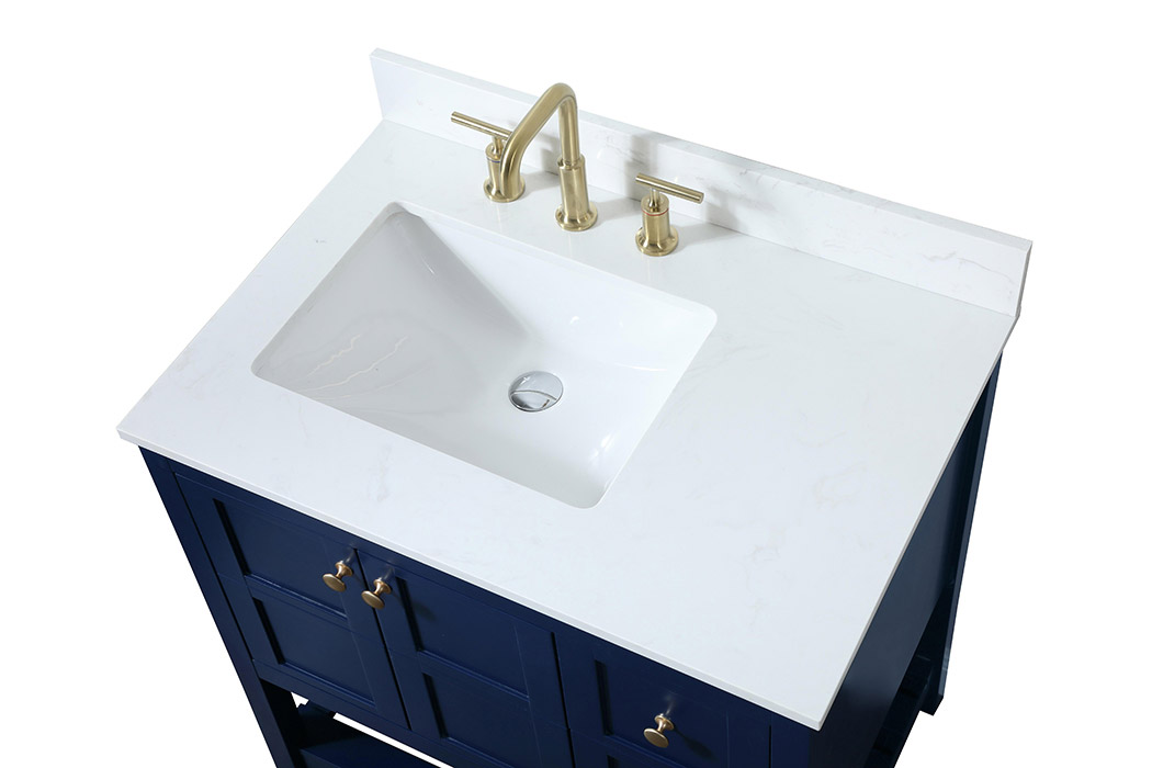 Elegant Bathroom Vanity - Blue (VF16432BL-BS)