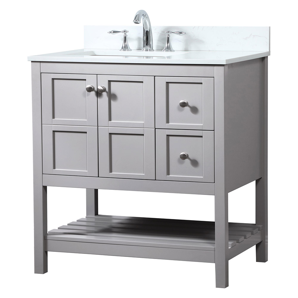 Elegant Bathroom Vanity - Gray (VF16432GR-BS)