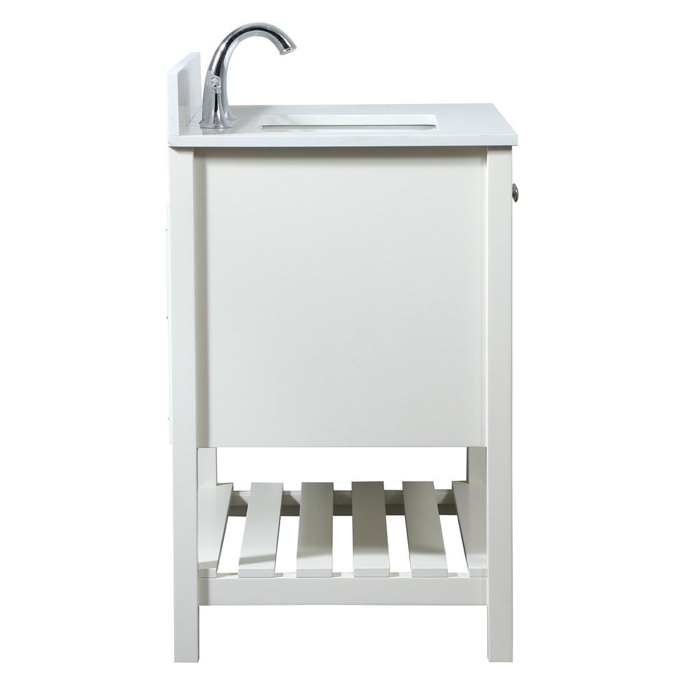 Elegant Bathroom Vanity - White (VF16432WH-BS)