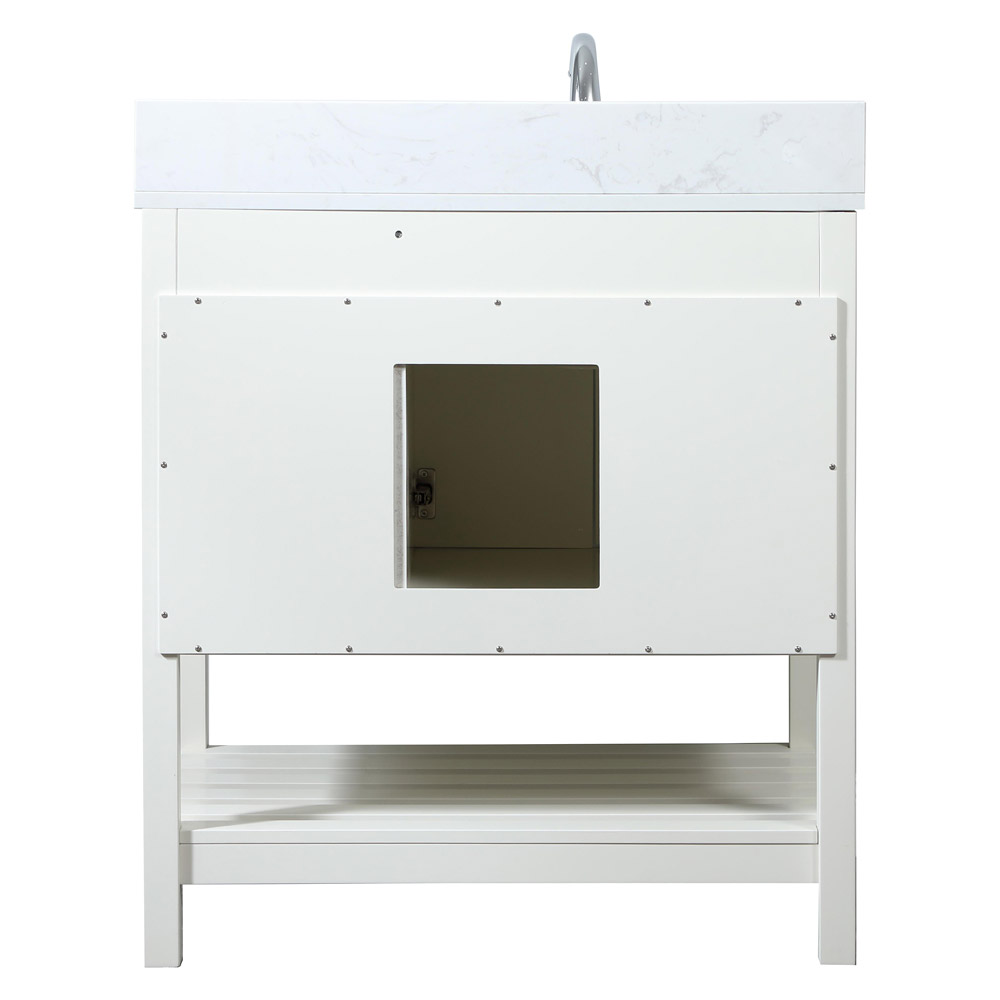 Elegant Bathroom Vanity - White (VF16432WH-BS)