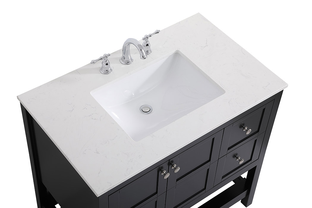 Elegant Bathroom Vanity - Black (VF16436BK)