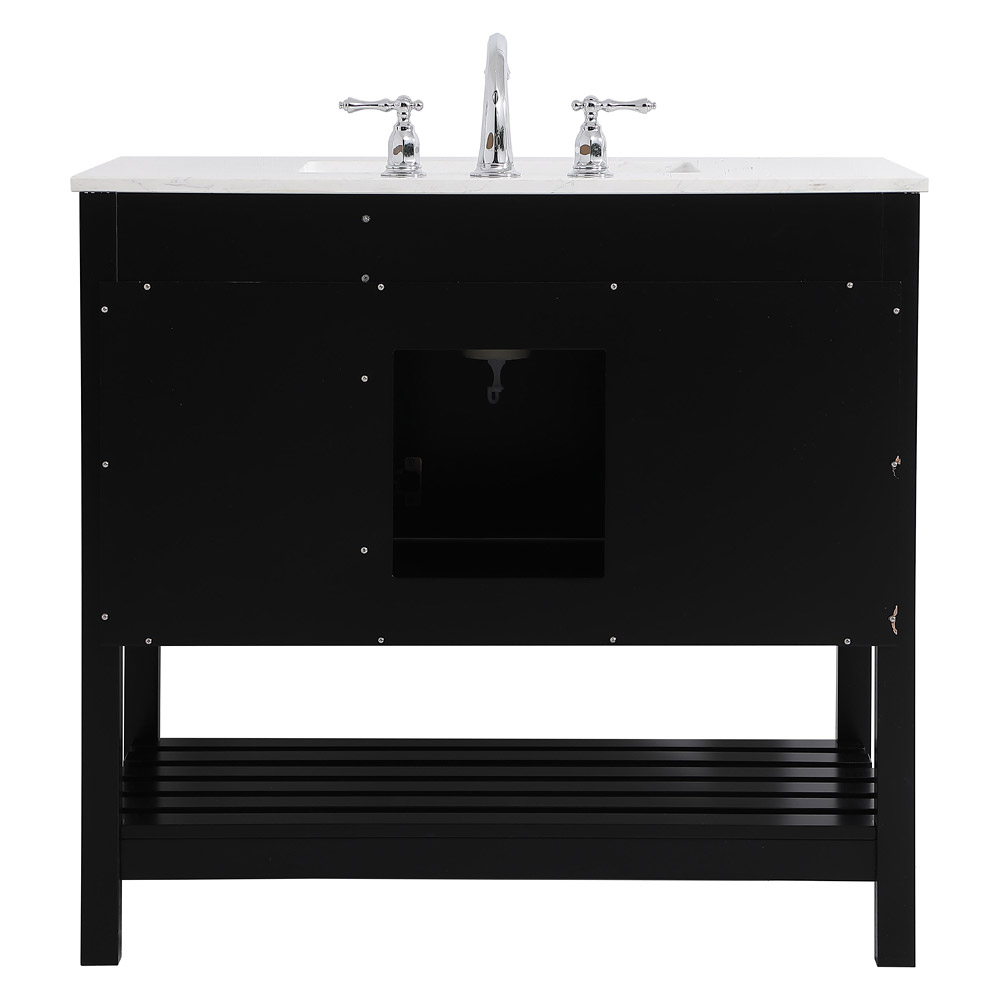 Elegant Bathroom Vanity - Black (VF16436BK)