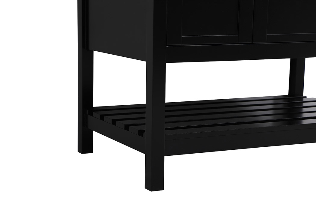 Elegant Bathroom Vanity - Black (VF16436BK-BS)