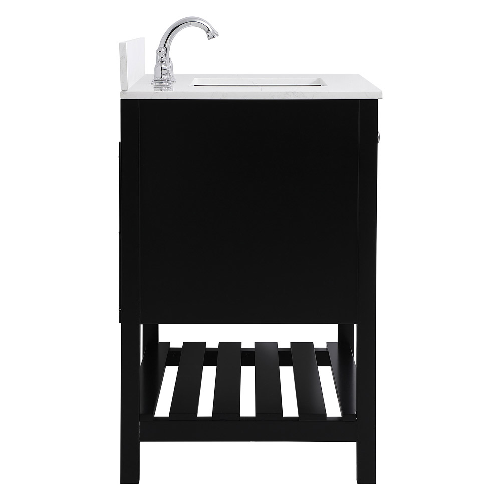 Elegant Bathroom Vanity - Black (VF16436BK-BS)