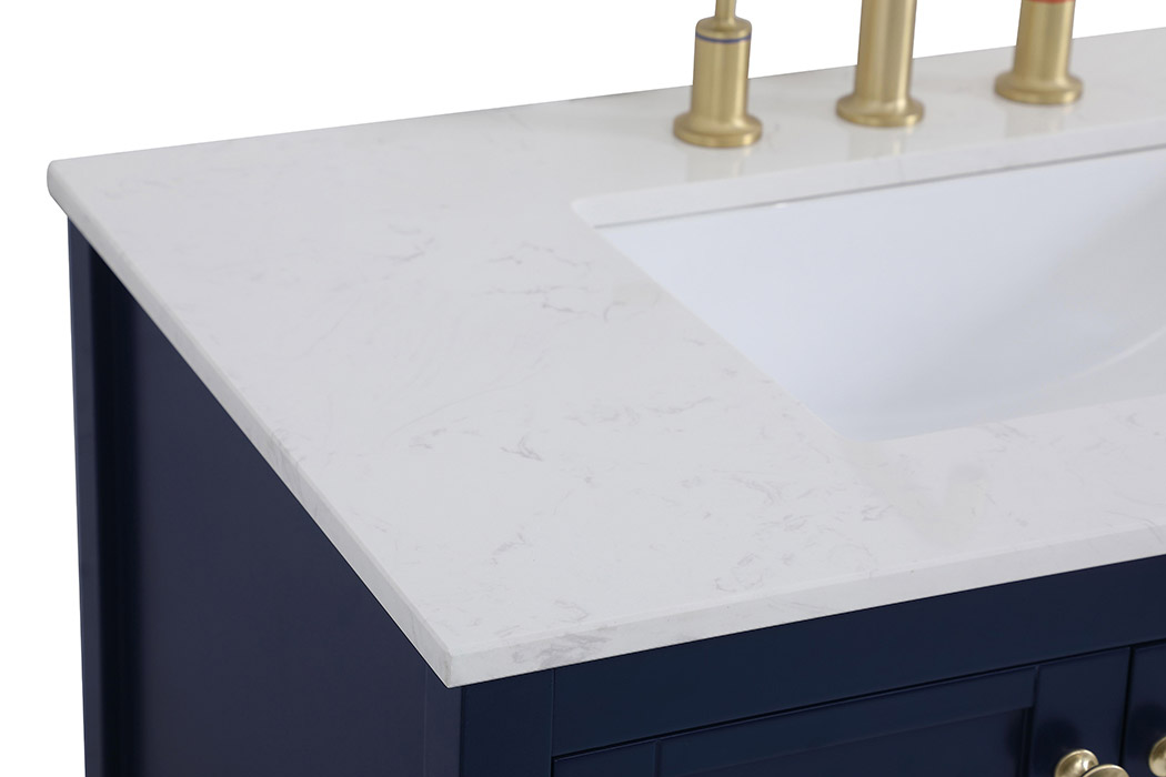 Elegant Bathroom Vanity - Blue (VF16436BL)