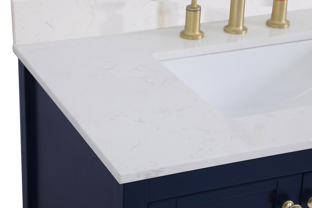 Elegant Bathroom Vanity - Blue (VF16436BL-BS)