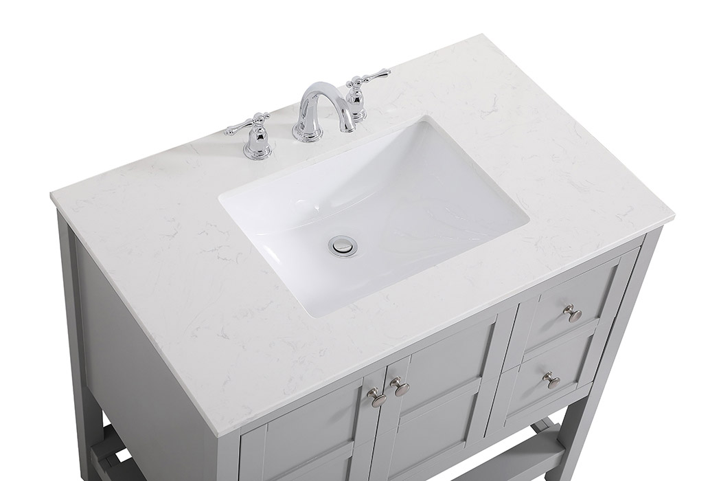 Elegant Bathroom Vanity - Gray (VF16436GR)