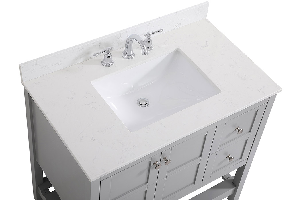 Elegant Bathroom Vanity - Gray (VF16436GR-BS)