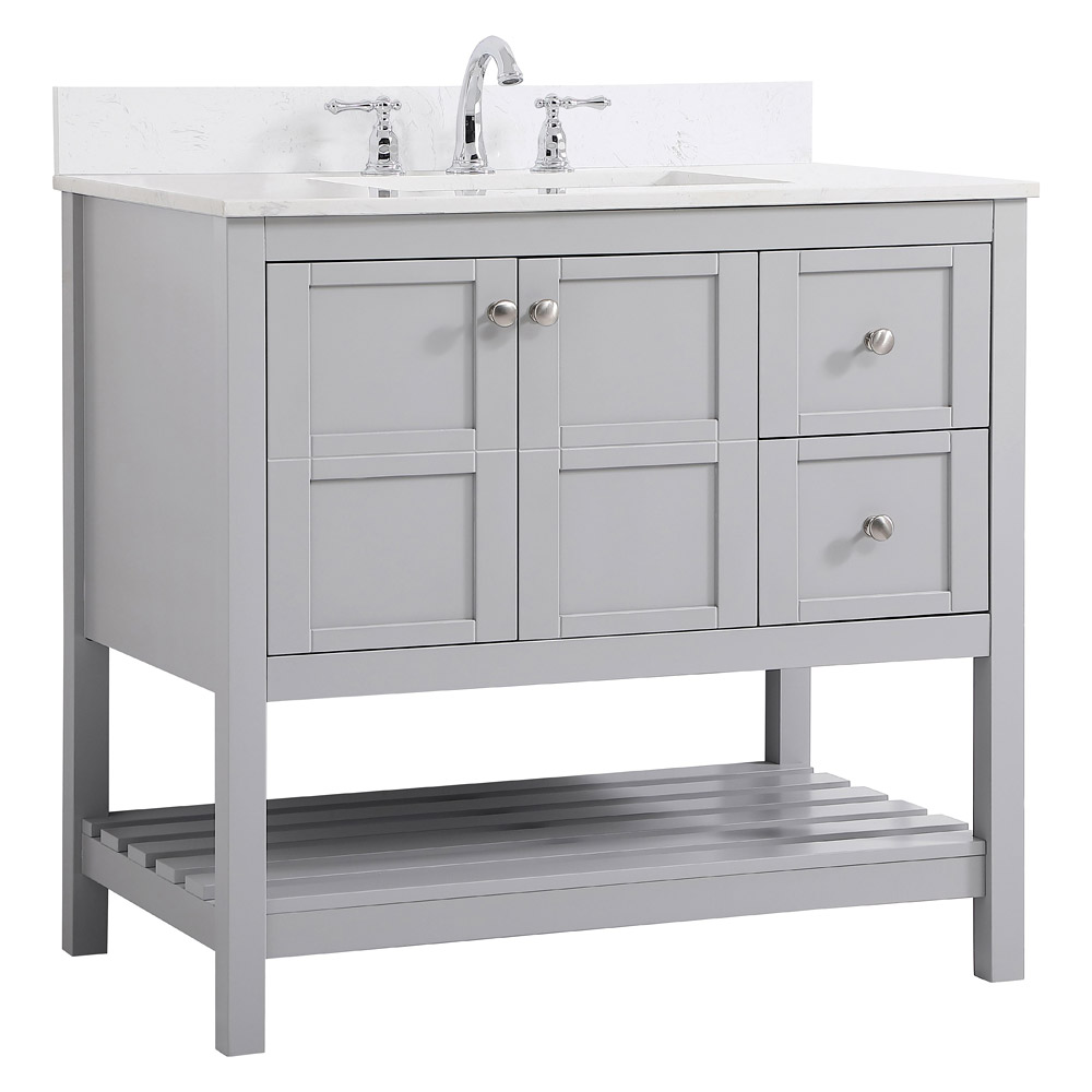 Elegant Bathroom Vanity - Gray (VF16436GR-BS)