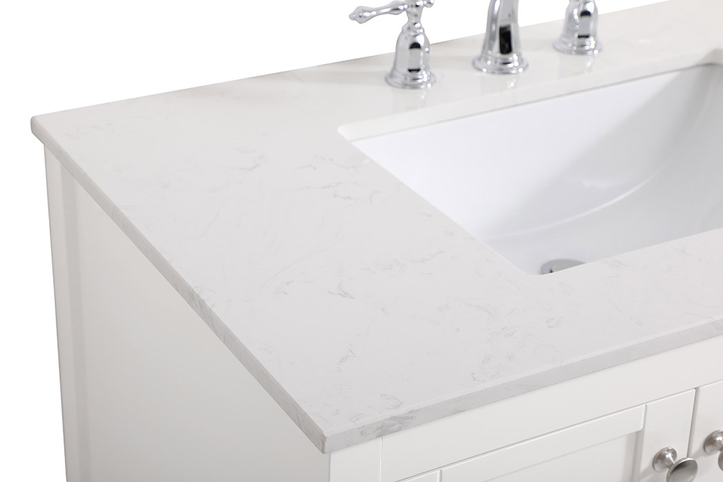 Elegant Bathroom Vanity - White (VF16436WH)