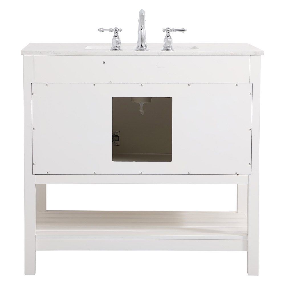 Elegant Bathroom Vanity - White (VF16436WH)