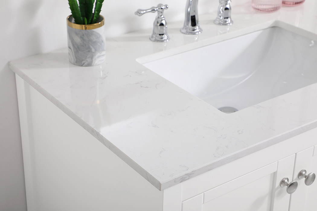 Elegant Bathroom Vanity - White (VF16436WH)