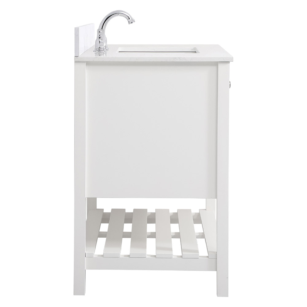 Elegant Bathroom Vanity - White (VF16436WH-BS)