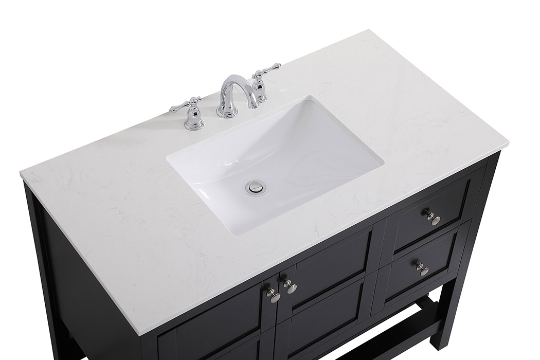 Elegant Bathroom Vanity - Black (VF16442BK)