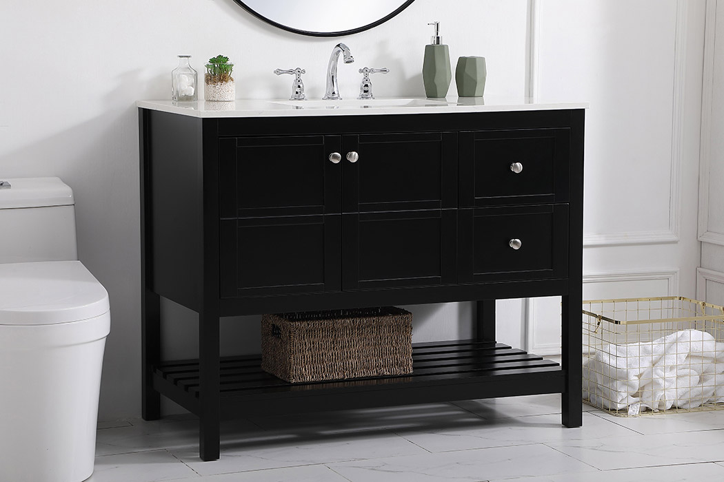 Elegant Bathroom Vanity - Black (VF16442BK)