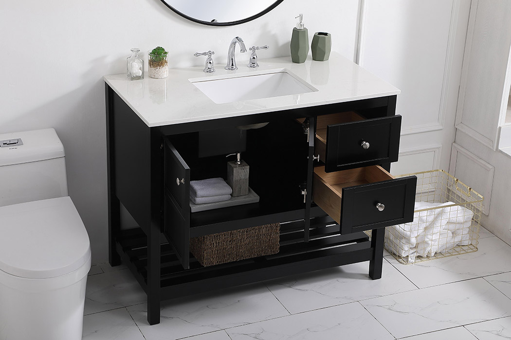 Elegant Bathroom Vanity - Black (VF16442BK)