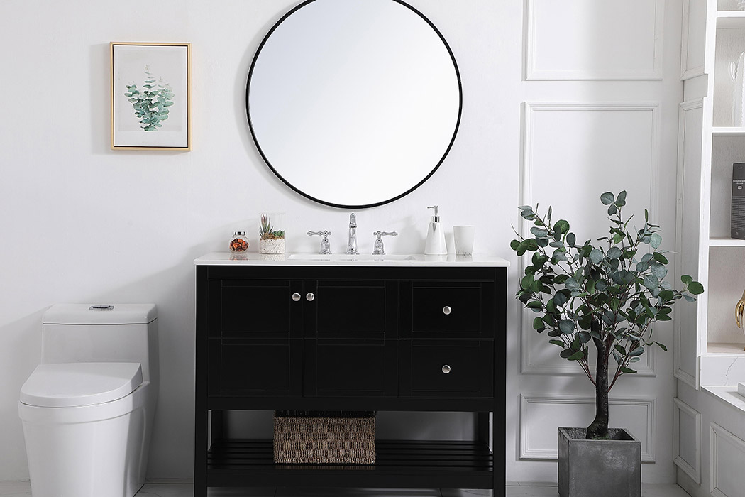 Elegant Bathroom Vanity - Black (VF16442BK)