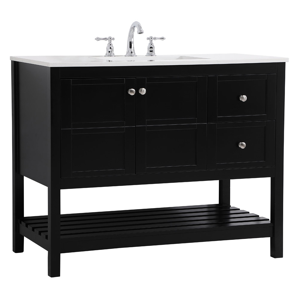 Elegant Bathroom Vanity - Black (VF16442BK)