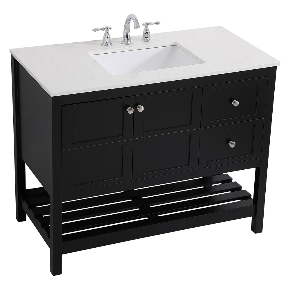 Elegant Bathroom Vanity - Black (VF16442BK)