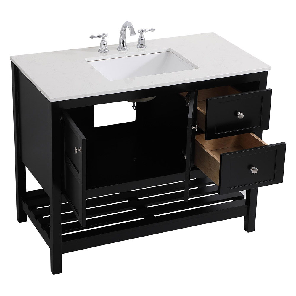 Elegant Bathroom Vanity - Black (VF16442BK)