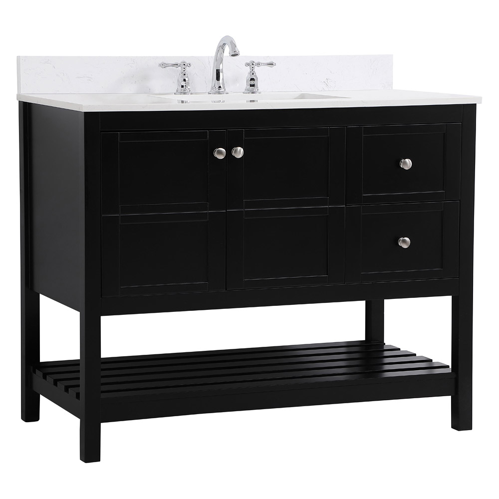 Elegant Bathroom Vanity - Black (VF16442BK-BS)