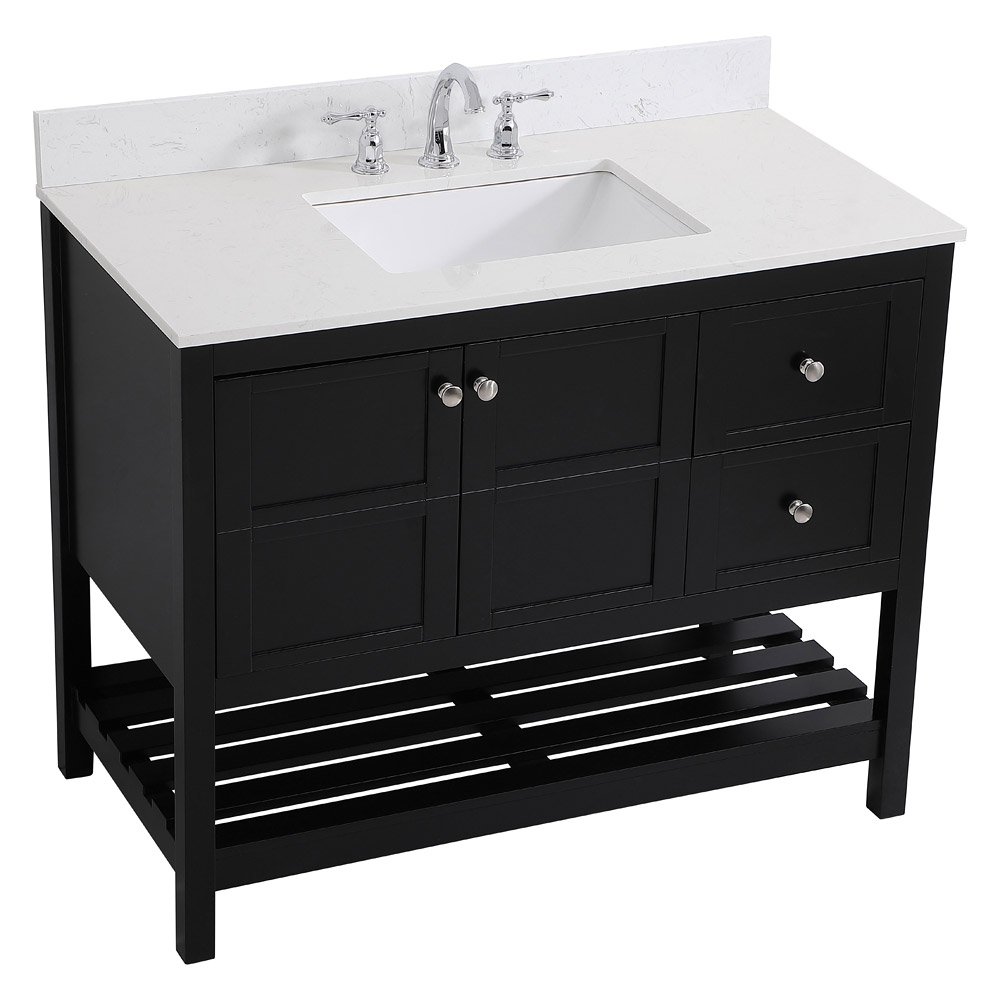 Elegant Bathroom Vanity - Black (VF16442BK-BS)