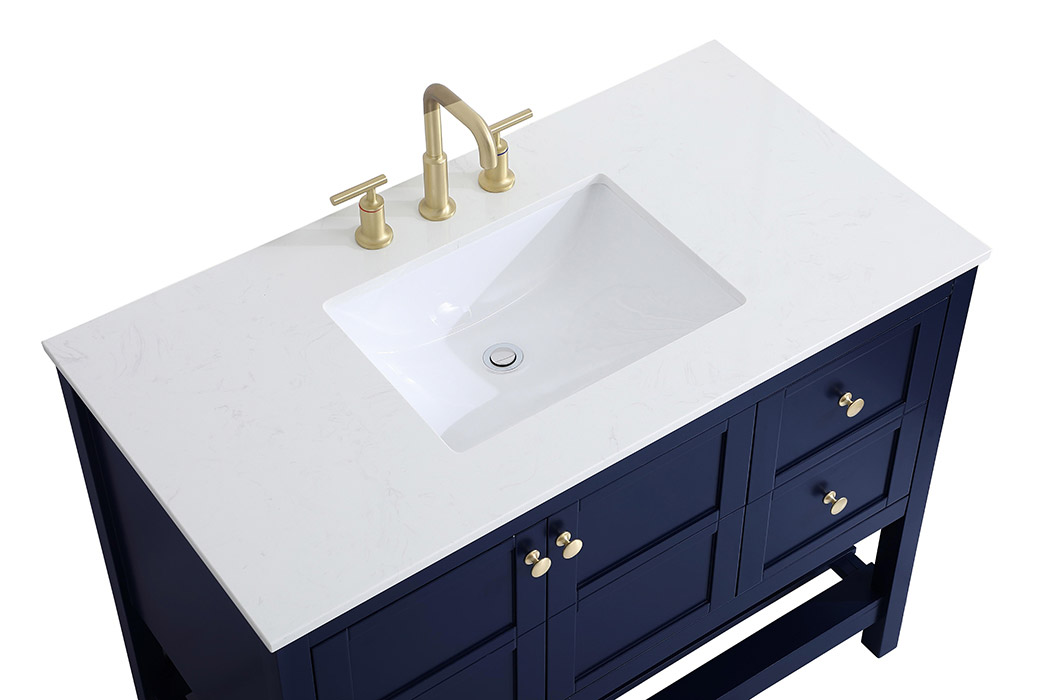 Elegant Bathroom Vanity - Blue (VF16442BL)