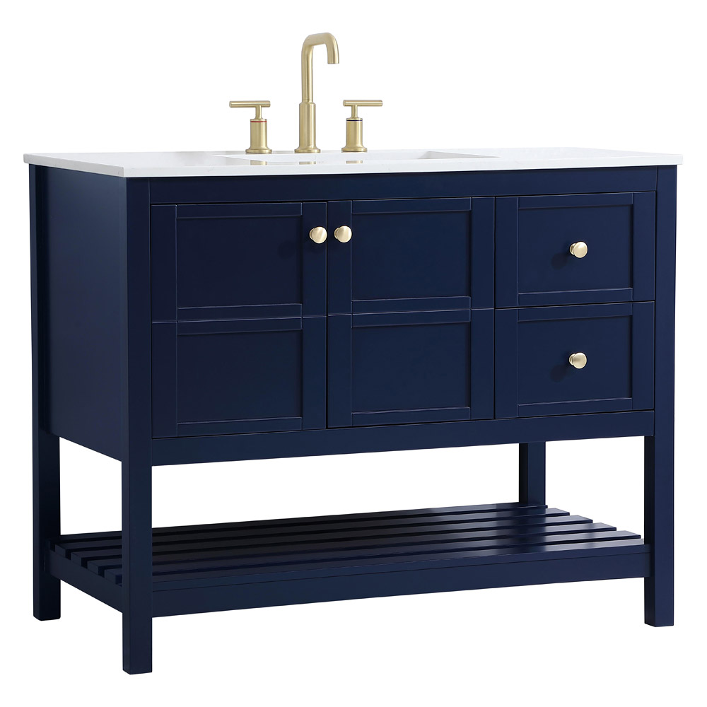 Elegant Bathroom Vanity - Blue (VF16442BL)