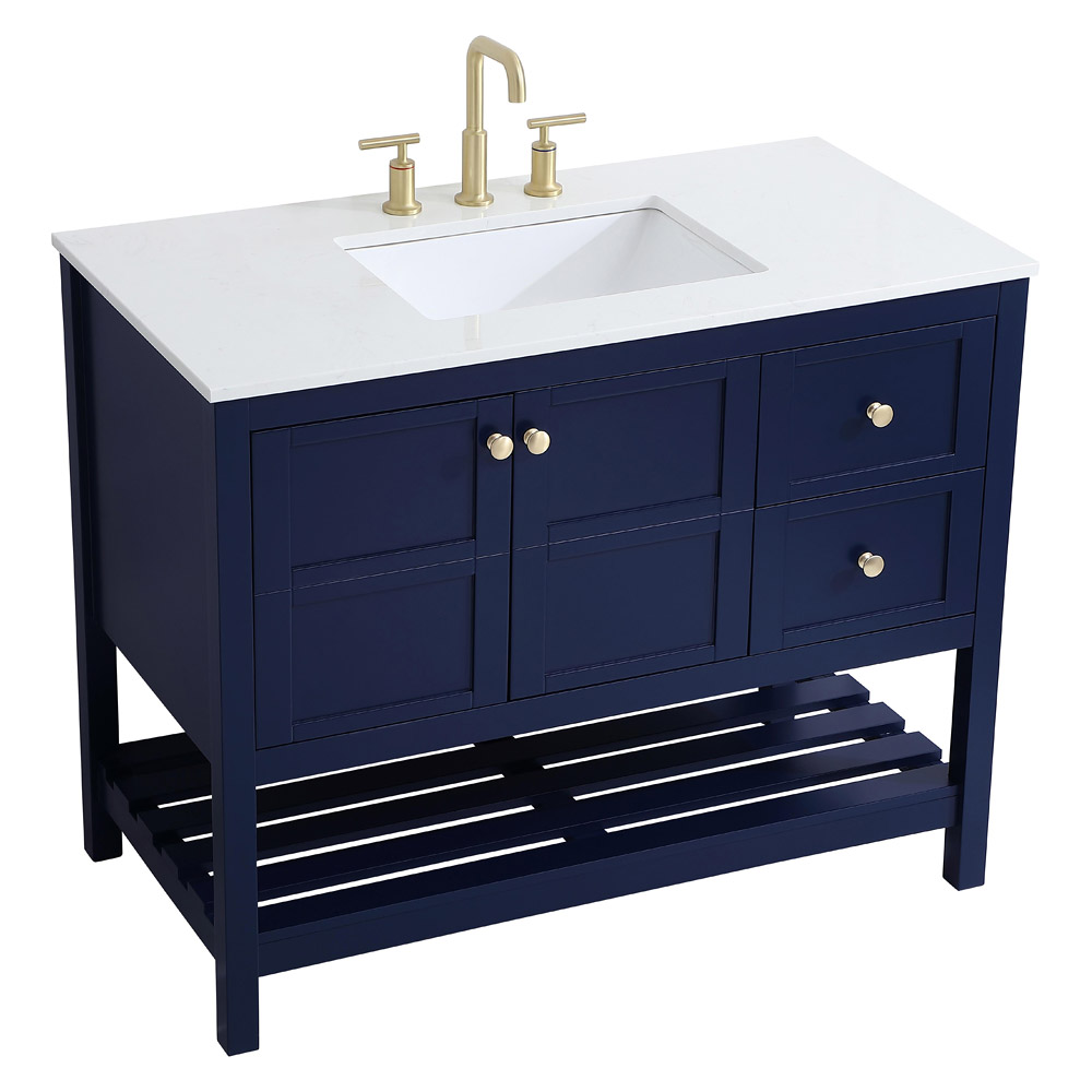 Elegant Bathroom Vanity - Blue (VF16442BL)