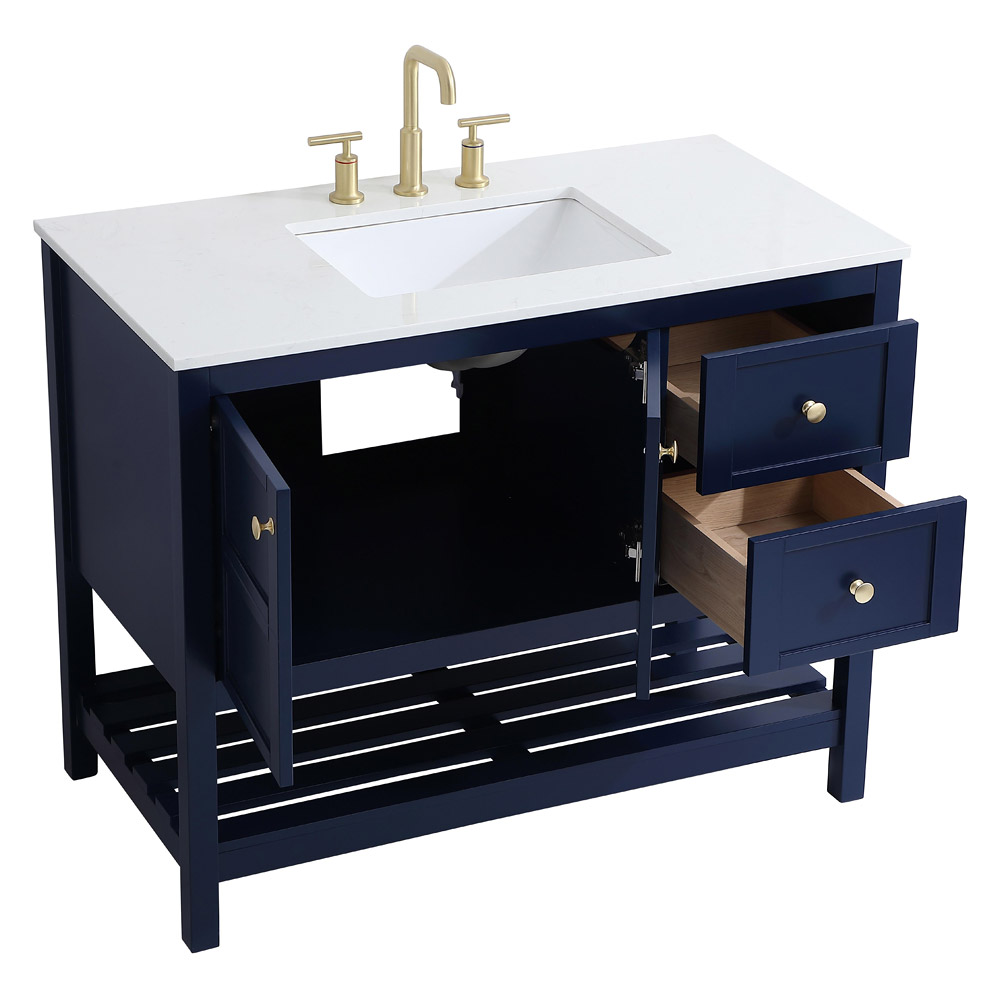 Elegant Bathroom Vanity - Blue (VF16442BL)