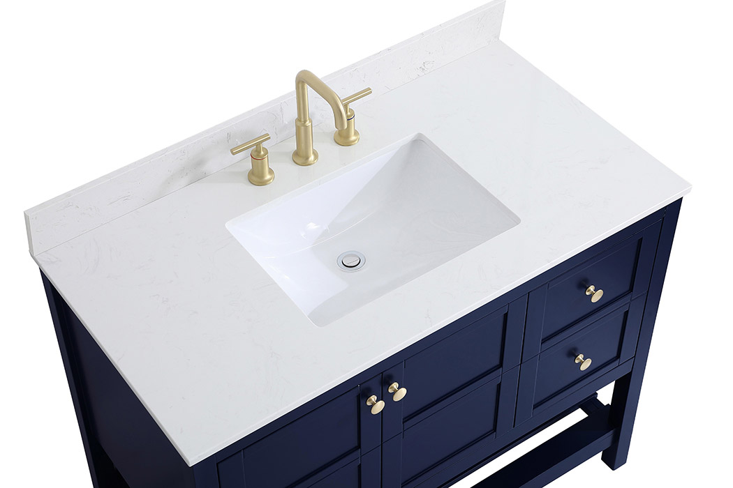 Elegant Bathroom Vanity - Blue (VF16442BL-BS)