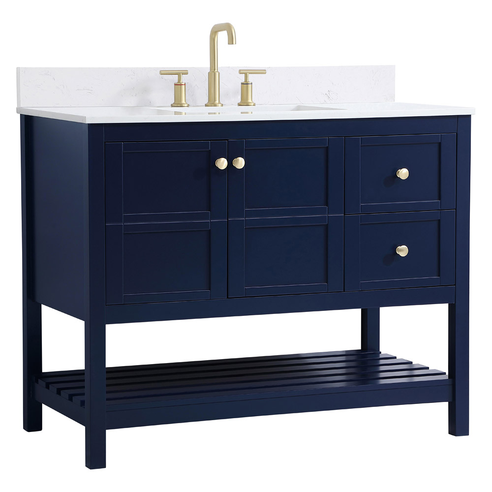 Elegant Bathroom Vanity - Blue (VF16442BL-BS)