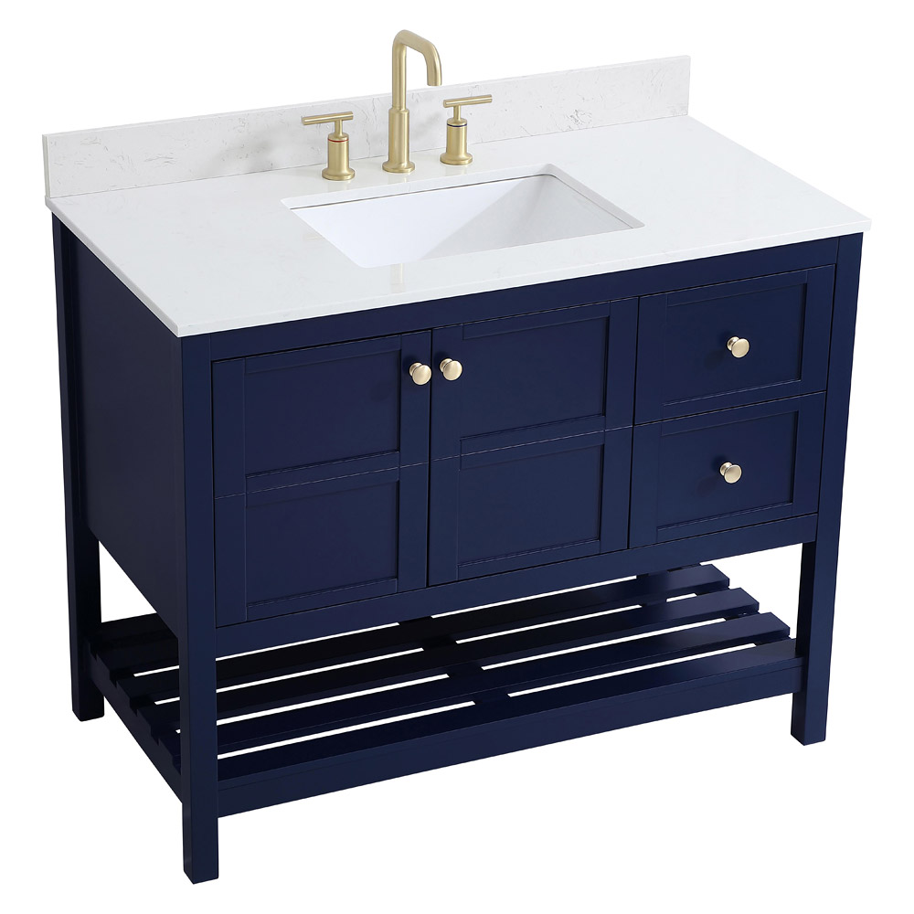 Elegant Bathroom Vanity - Blue (VF16442BL-BS)