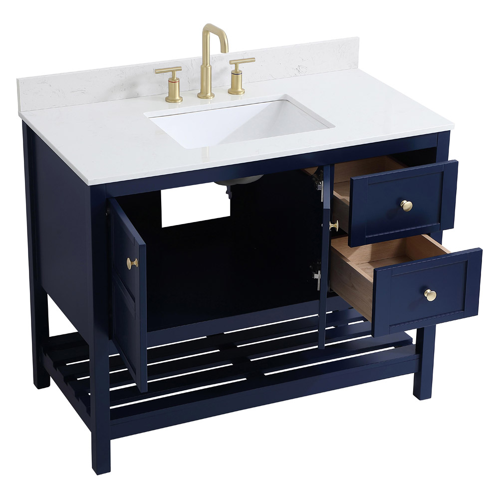 Elegant Bathroom Vanity - Blue (VF16442BL-BS)