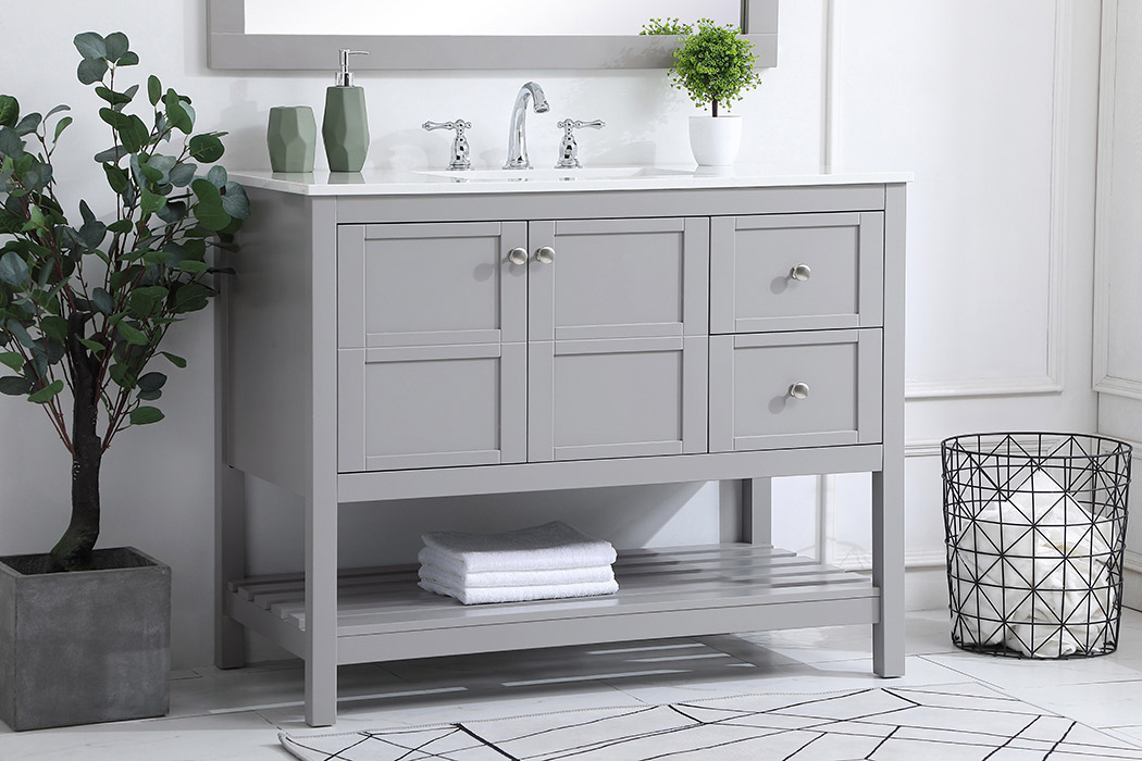 Elegant Bathroom Vanity - Gray (VF16442GR)