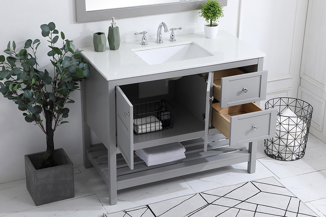 Elegant Bathroom Vanity - Gray (VF16442GR)