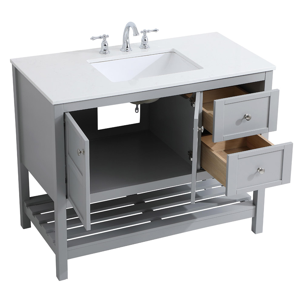 Elegant Bathroom Vanity - Gray (VF16442GR)