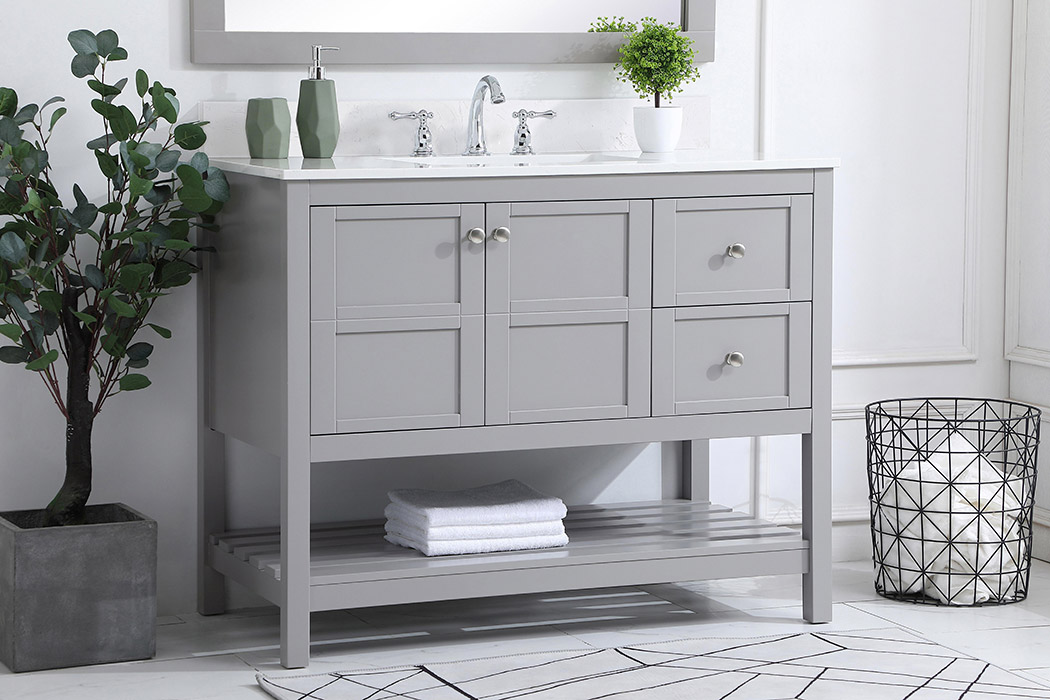 Elegant Bathroom Vanity - Gray (VF16442GR-BS)