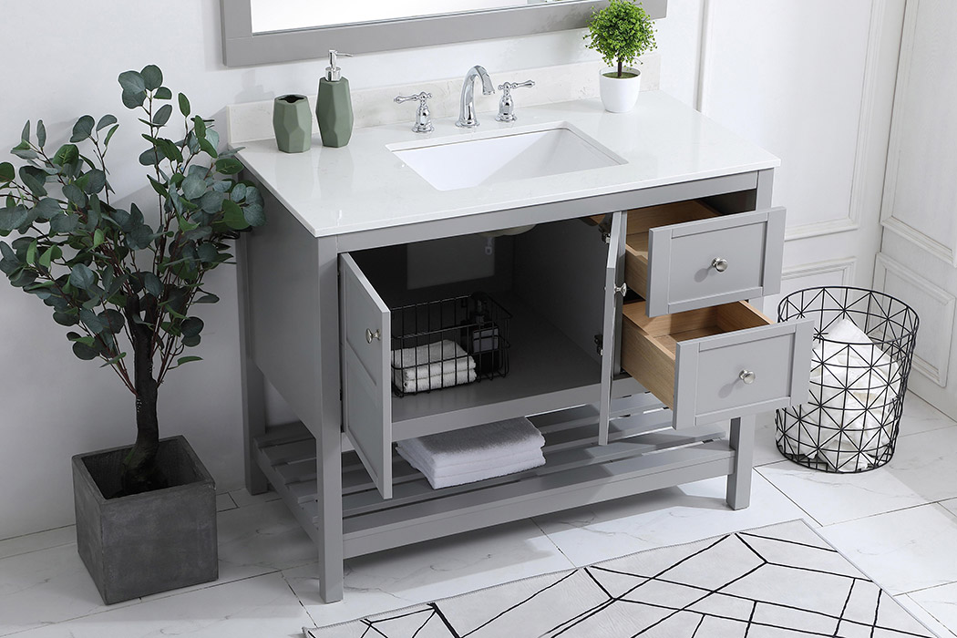 Elegant Bathroom Vanity - Gray (VF16442GR-BS)