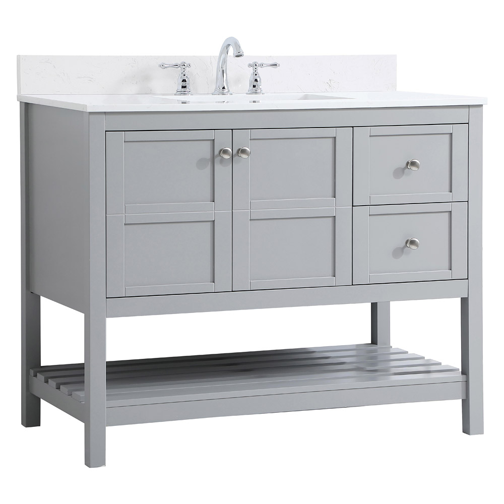 Elegant Bathroom Vanity - Gray (VF16442GR-BS)