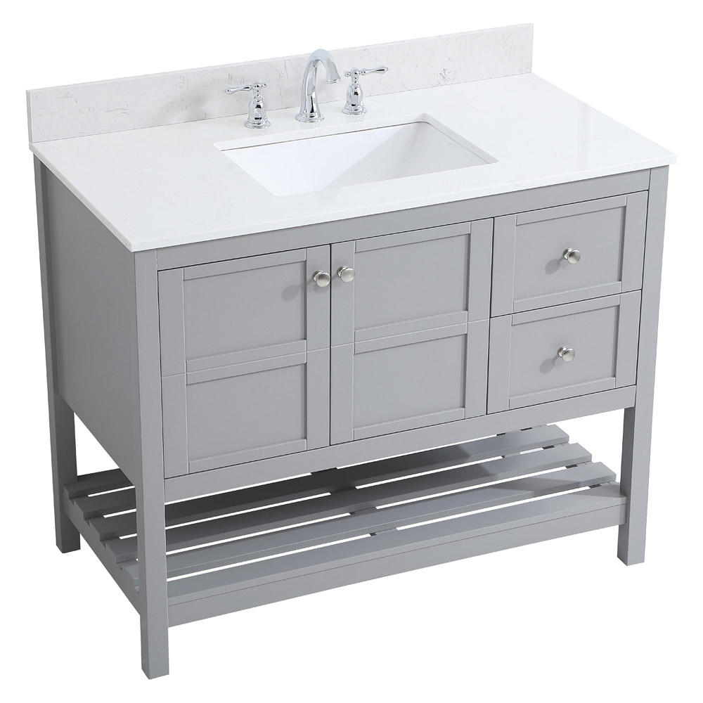 Elegant Bathroom Vanity - Gray (VF16442GR-BS)