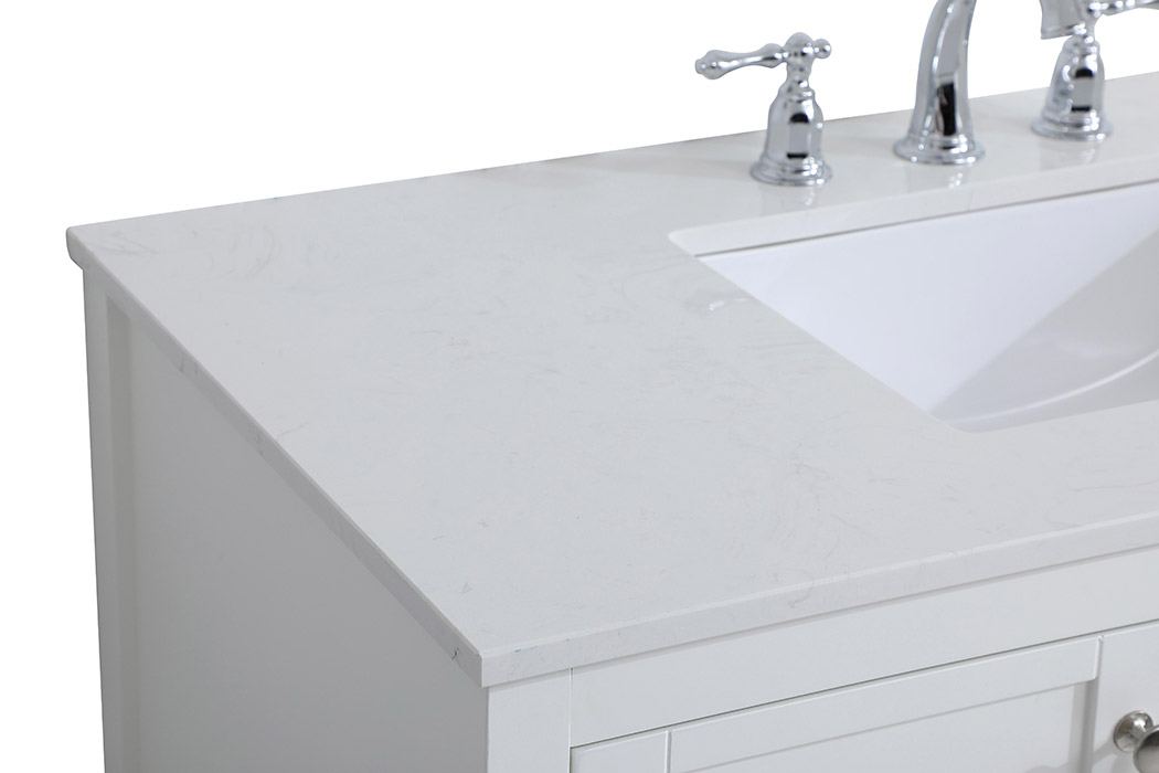 Elegant Bathroom Vanity - White (VF16442WH)