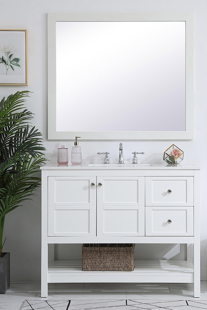 Elegant Bathroom Vanity - White (VF16442WH)