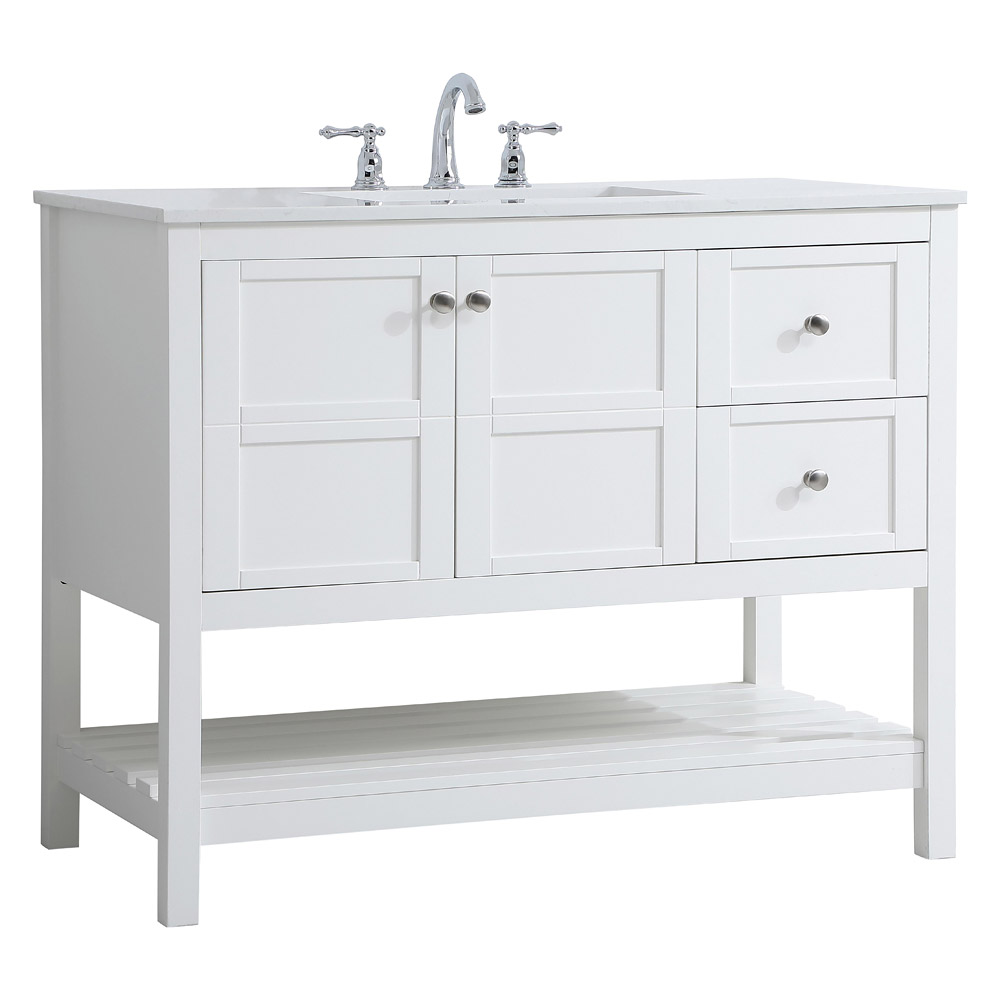 Elegant Bathroom Vanity - White (VF16442WH)