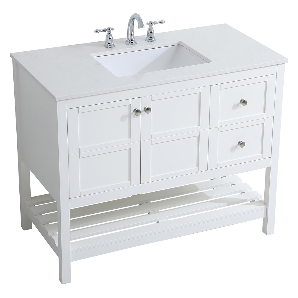 Elegant Bathroom Vanity - White (VF16442WH)