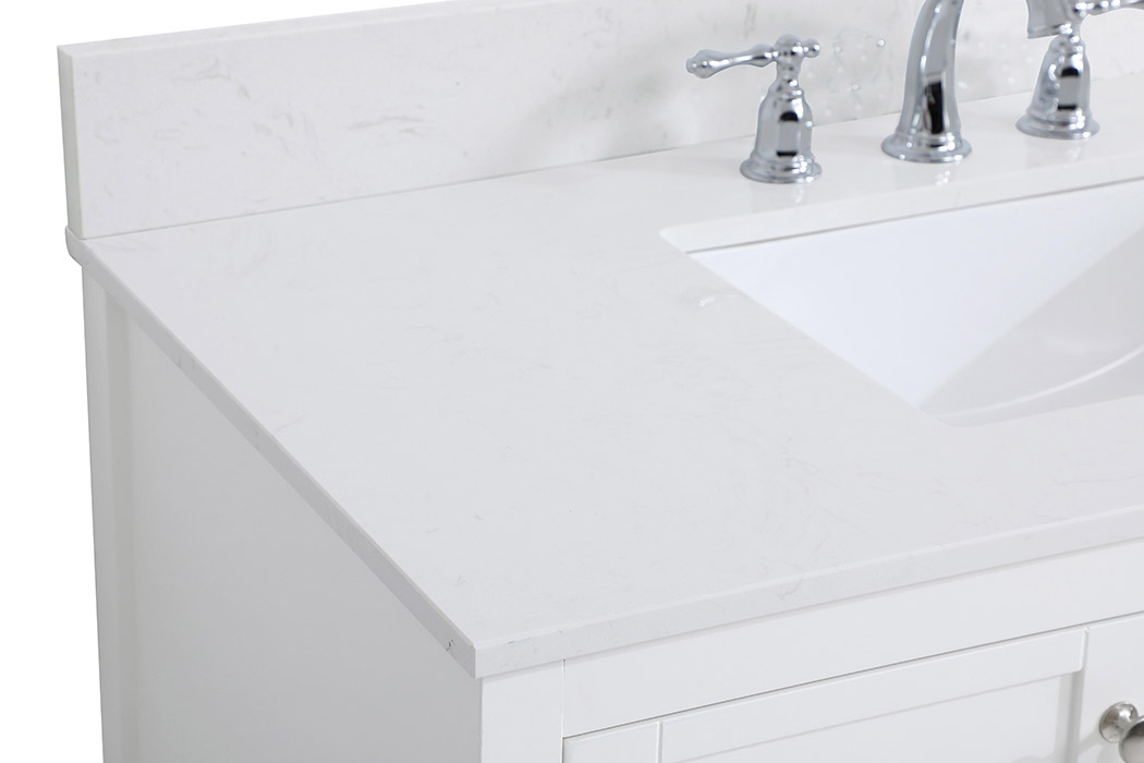 Elegant Bathroom Vanity - White (VF16442WH-BS)