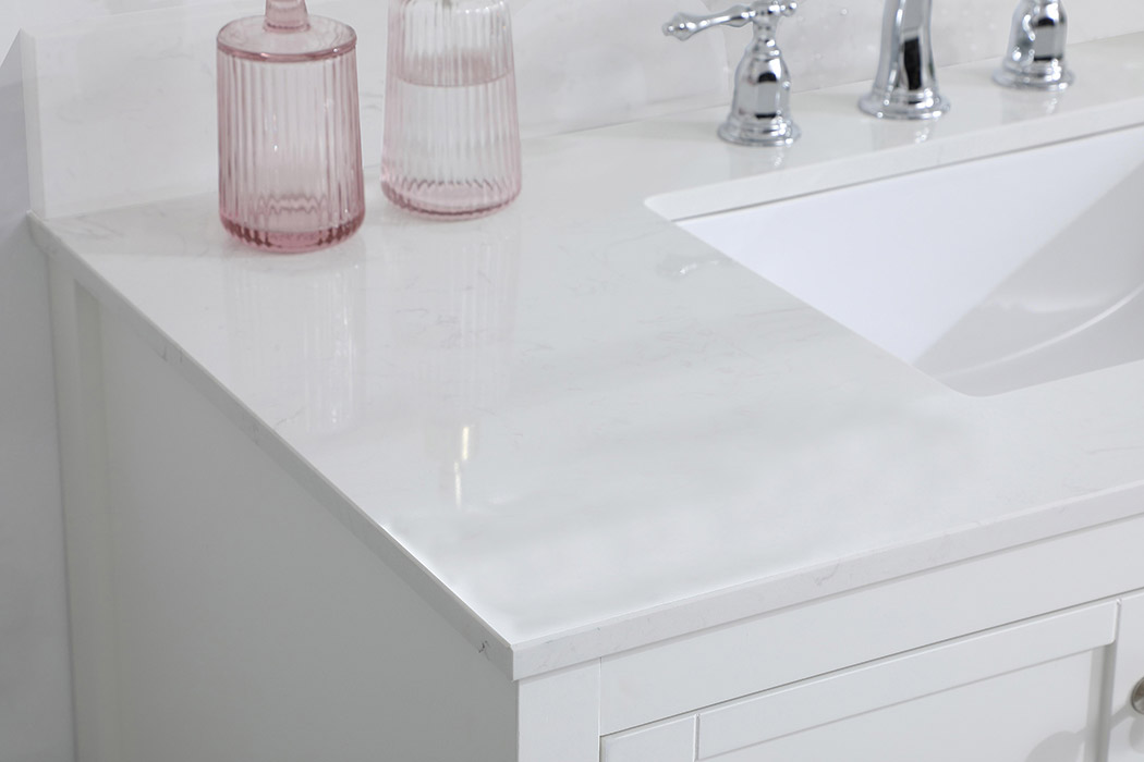 Elegant Bathroom Vanity - White (VF16442WH-BS)