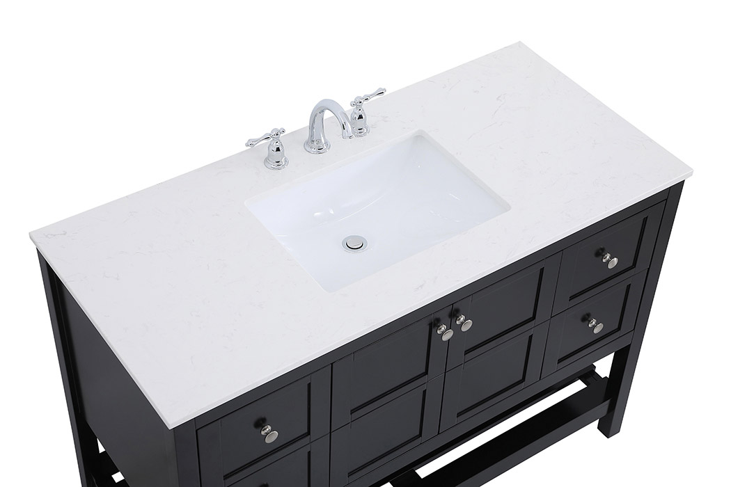 Elegant Bathroom Vanity - Black (VF16448BK)